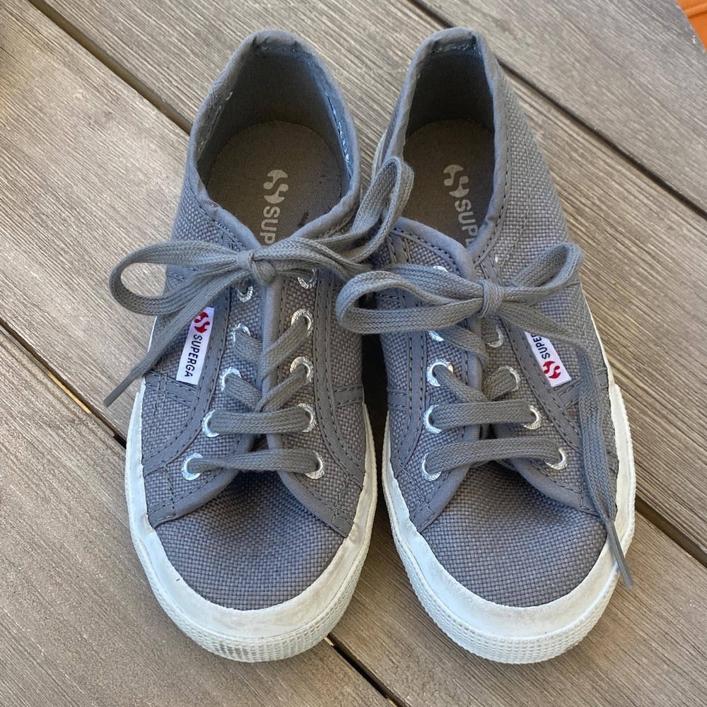 Superga 2750 JCOT Classic Grey Sage Kids Sneakers Size 12 (29 EU)